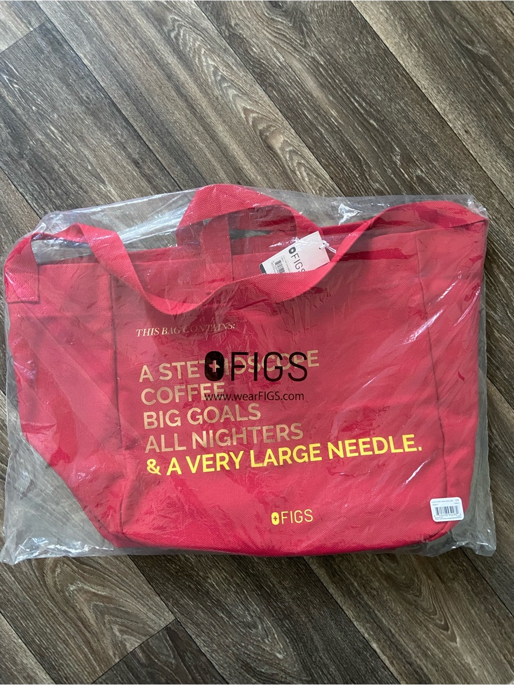 FIGS Pop Red A Very Large Needle Tote